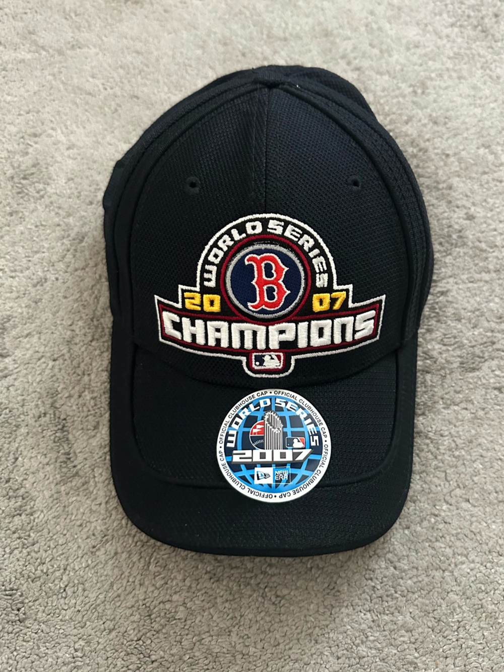 2007 World Series Champions Baseball Hat Boston Red Sox Stretch Adult One Size